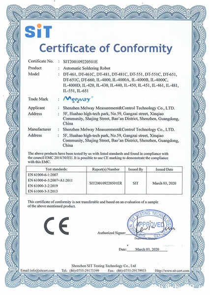 CE Certificate